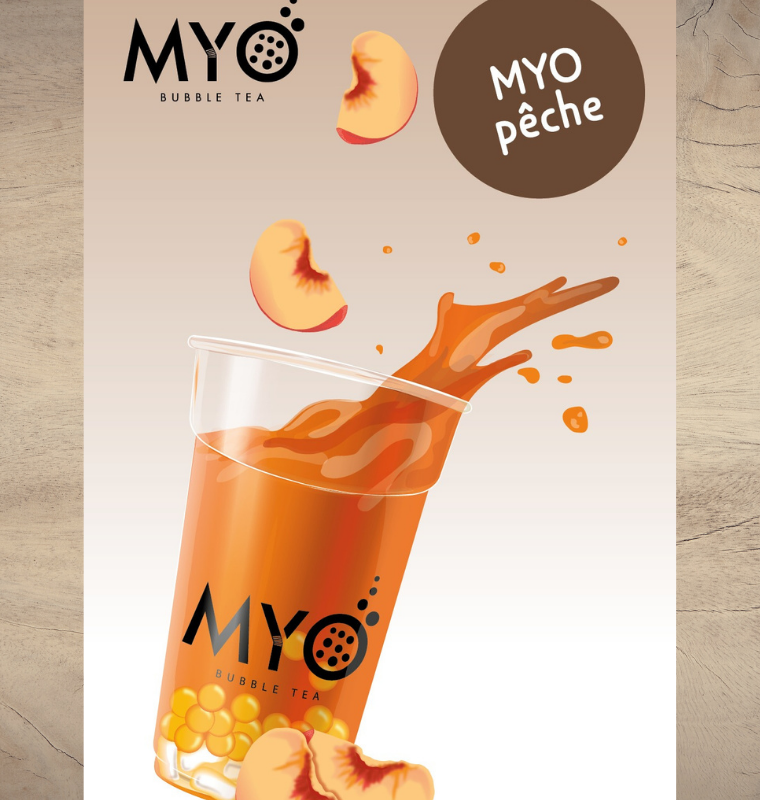 Myo bubble tea peach